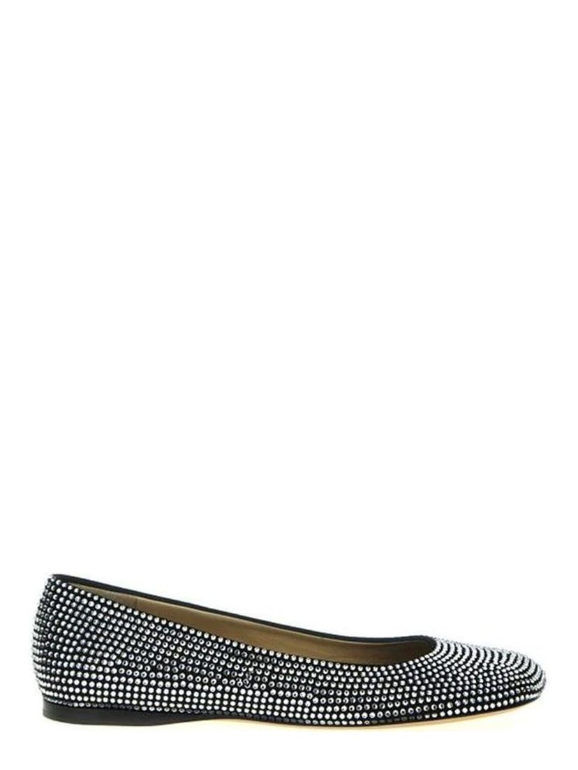 Black Goatskin Ballet Flats