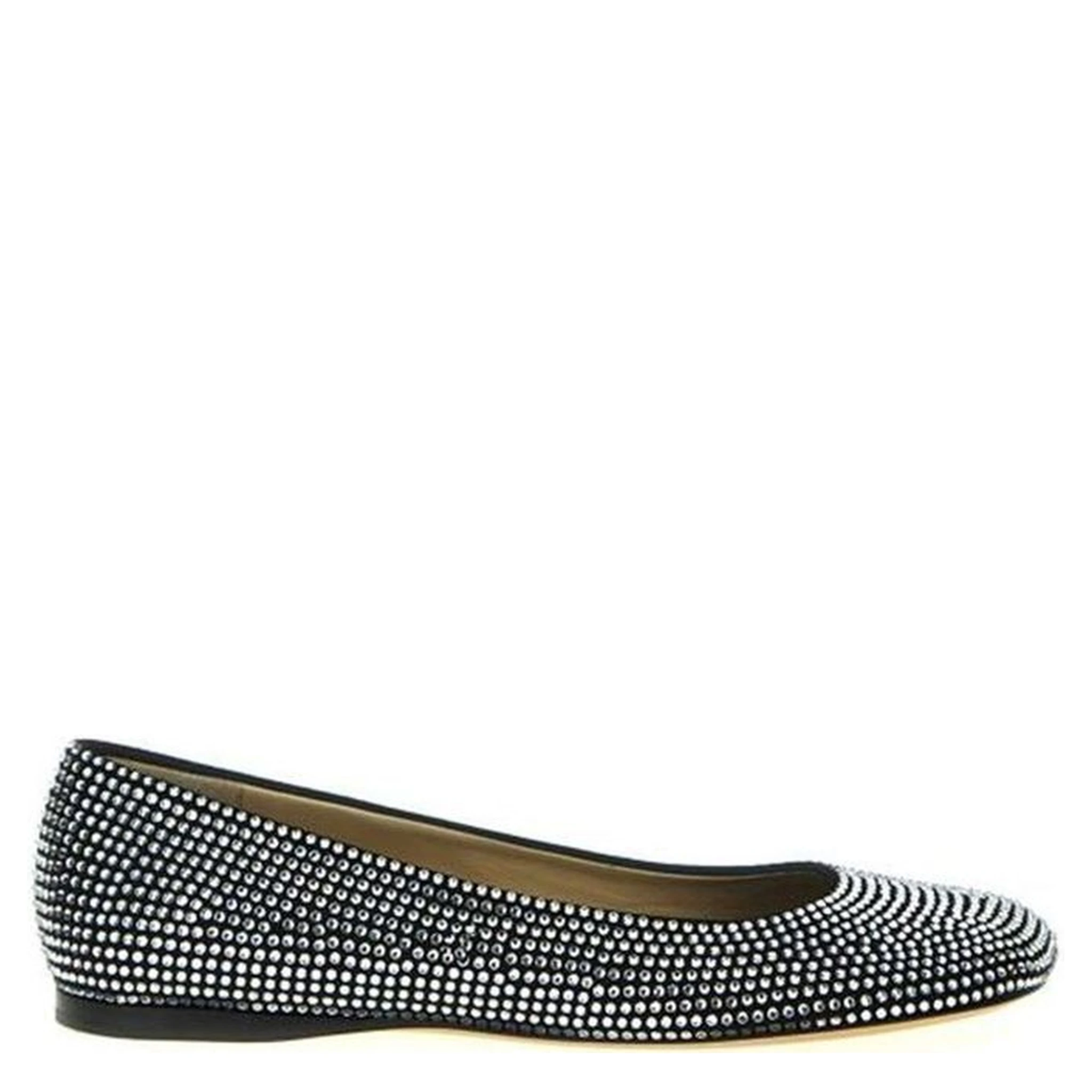 Black Goatskin Ballet Flats