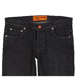 Black Cotton Slim Fit Jeans