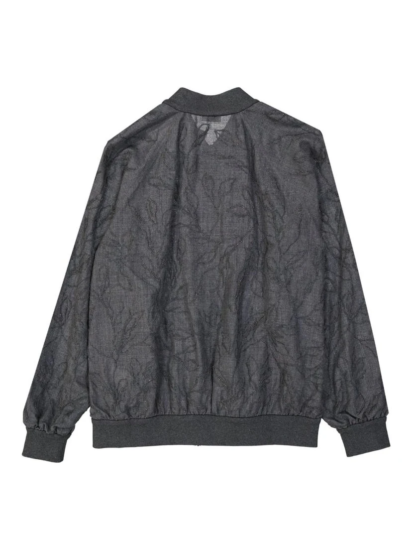 Gray Virgin Wool Bomber