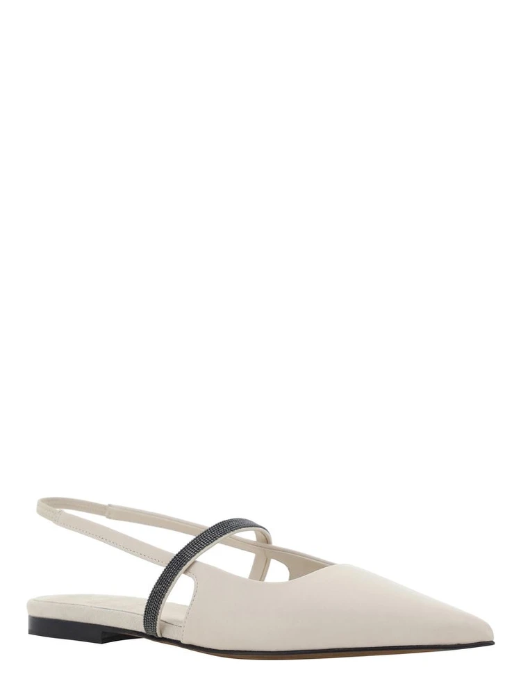 White Calfskin Ballet Flats alternative