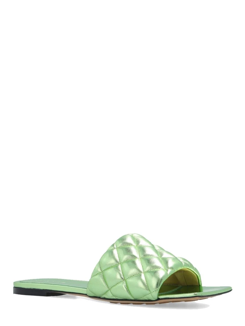 Bicolor Calfskin Flat Sandals