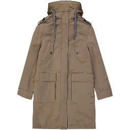 Brown Polyester Parka