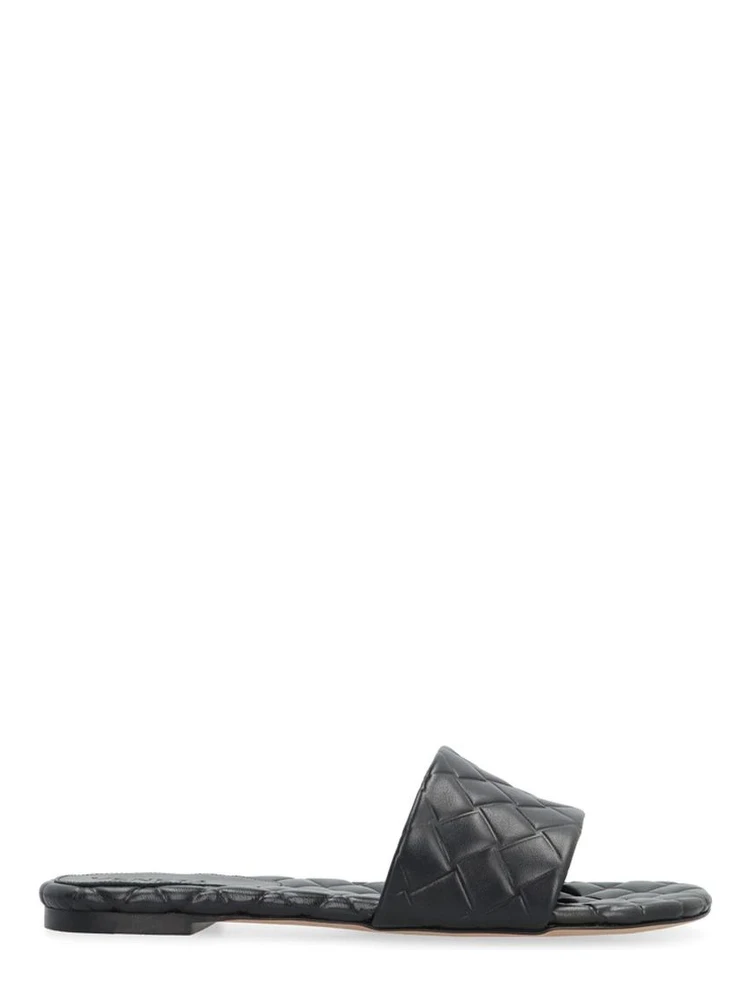 Black Lamb Leather Mules