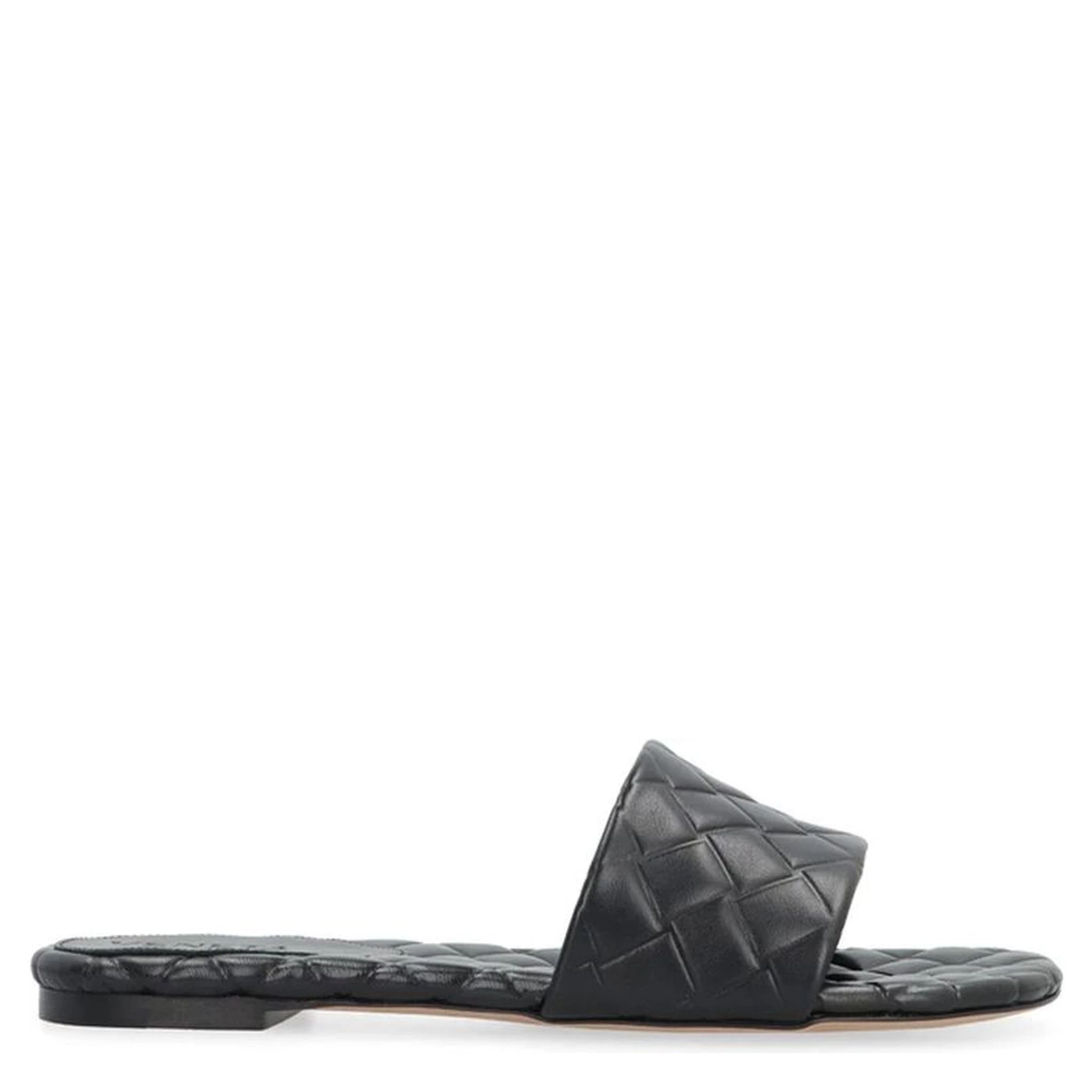 Black Lamb Leather Mules
