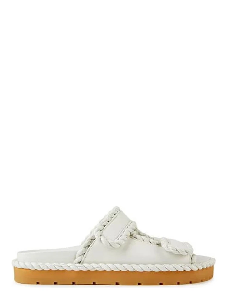 White Lamb Leather Sandals