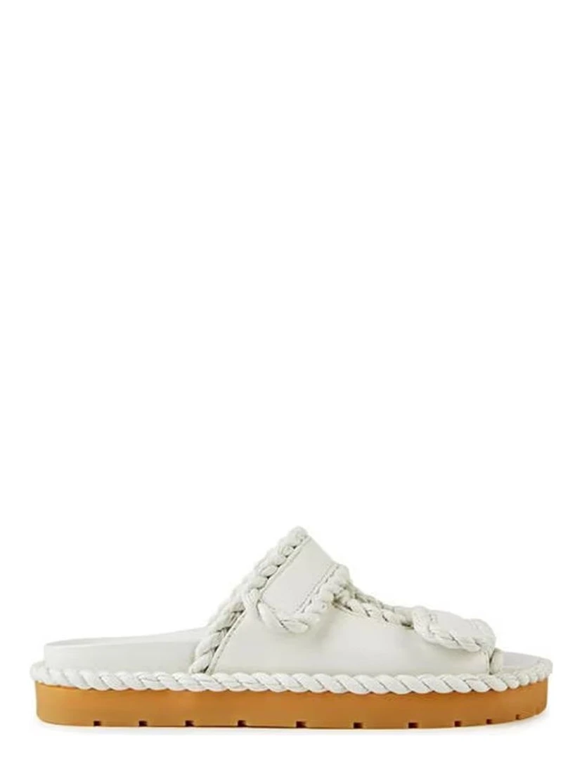 White Lamb Leather Sandals