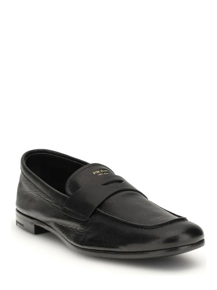 Black Calf Leather Bos Taurus Slip-On Loafers alternative