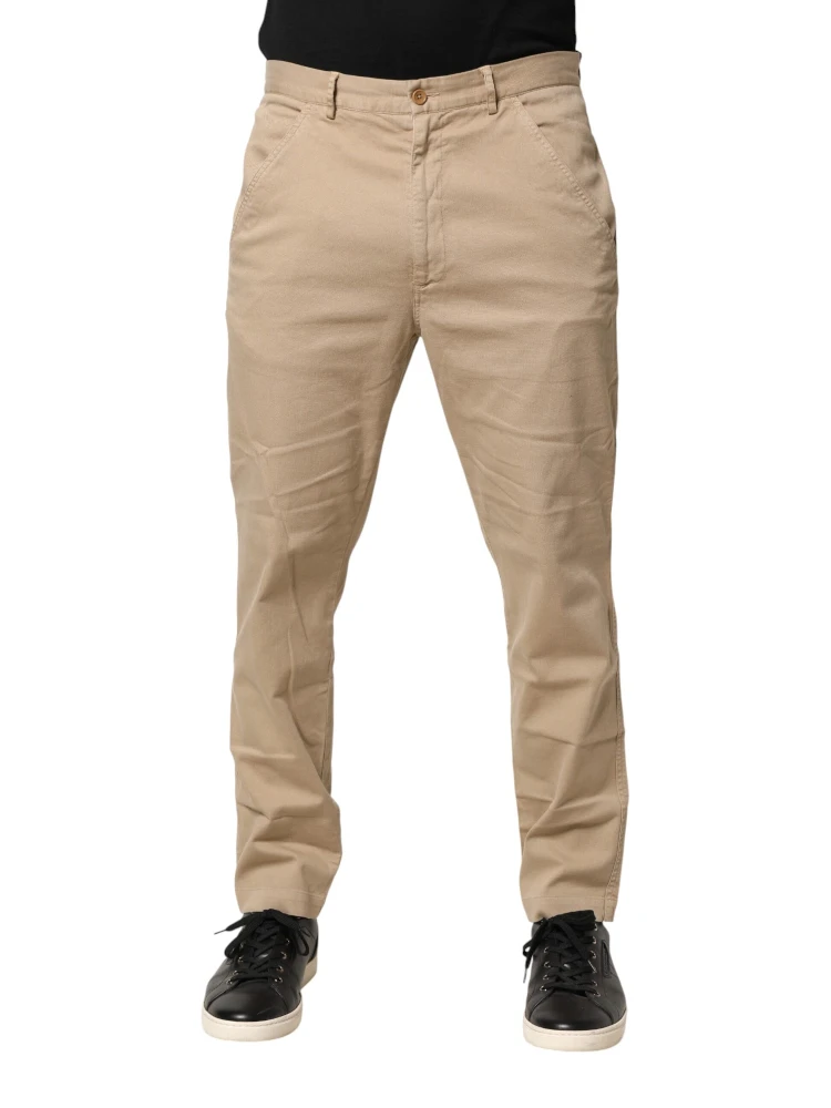 Beige Cotton Skinny Chino Trouser Pants alternative