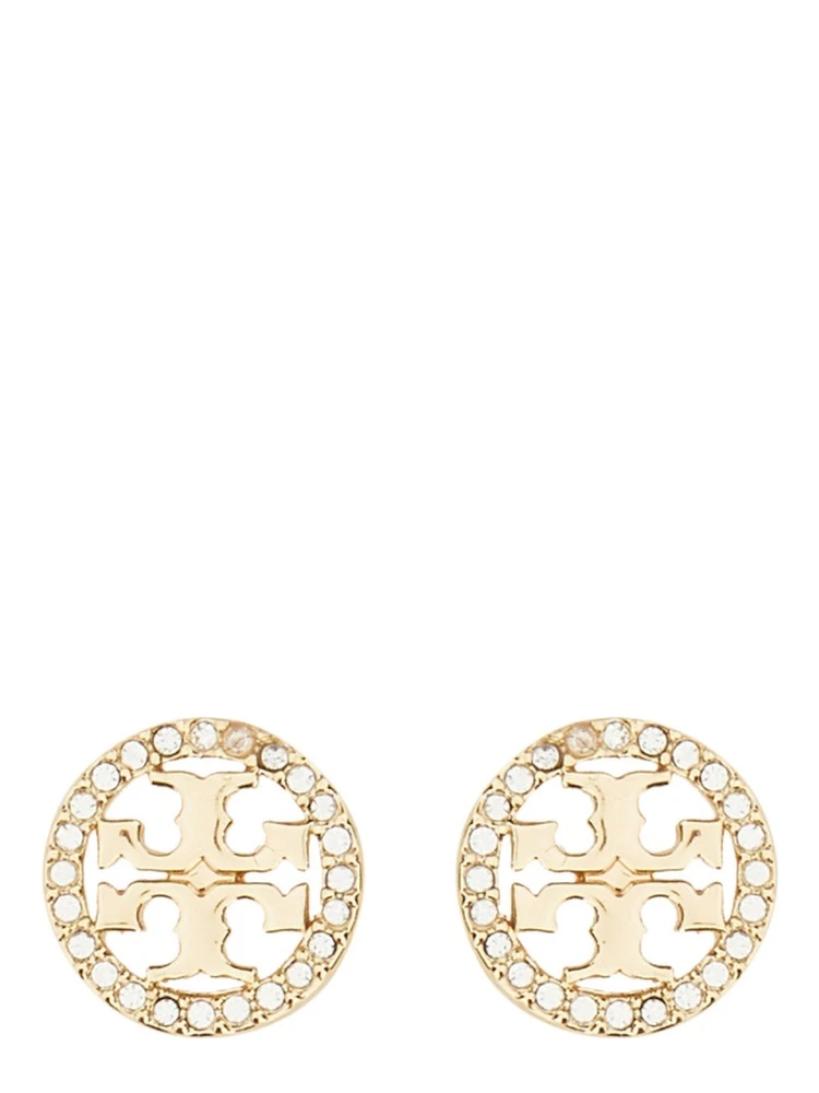 ORECCHINI CIRCLE-STUD CRYSTAL LOGO