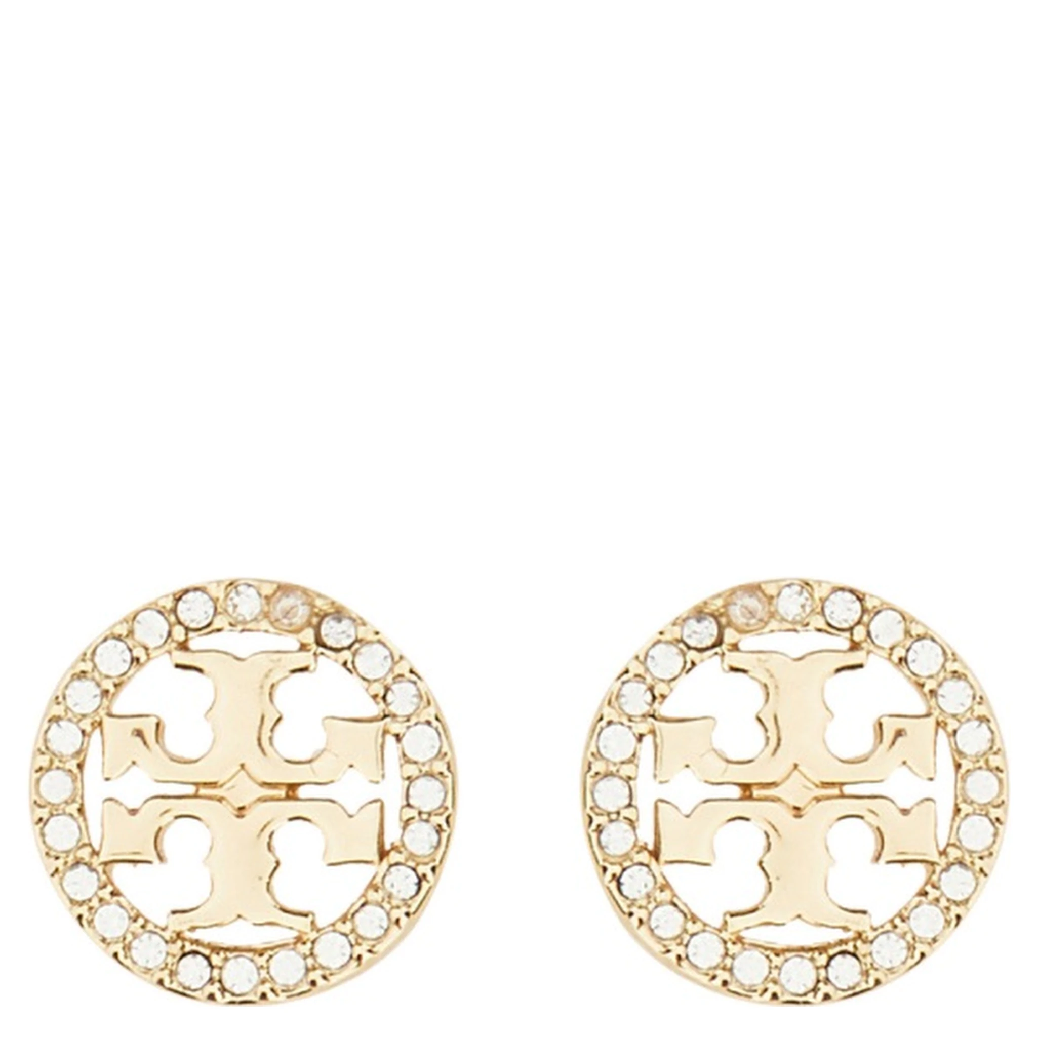 ORECCHINI CIRCLE-STUD CRYSTAL LOGO