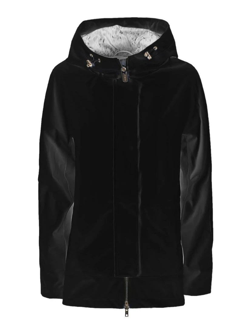 Black Polyester Rain Coat