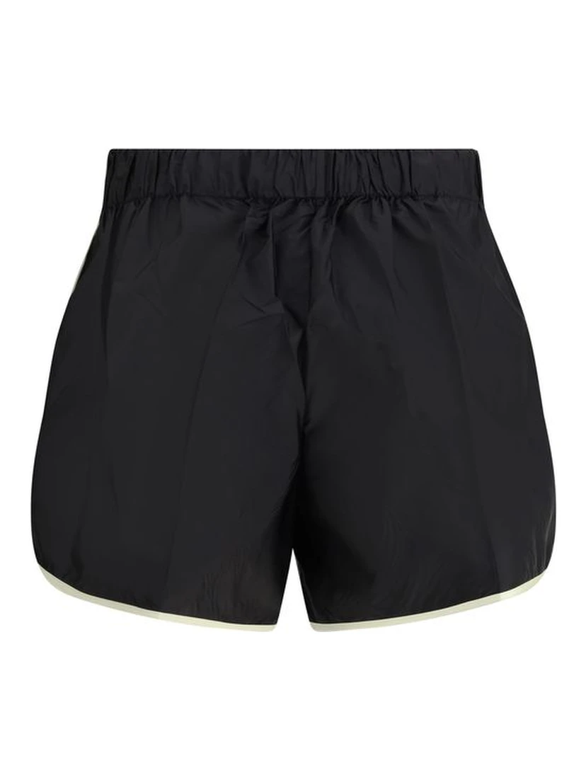 Black Recycled Polyamide Bermuda Shorts
