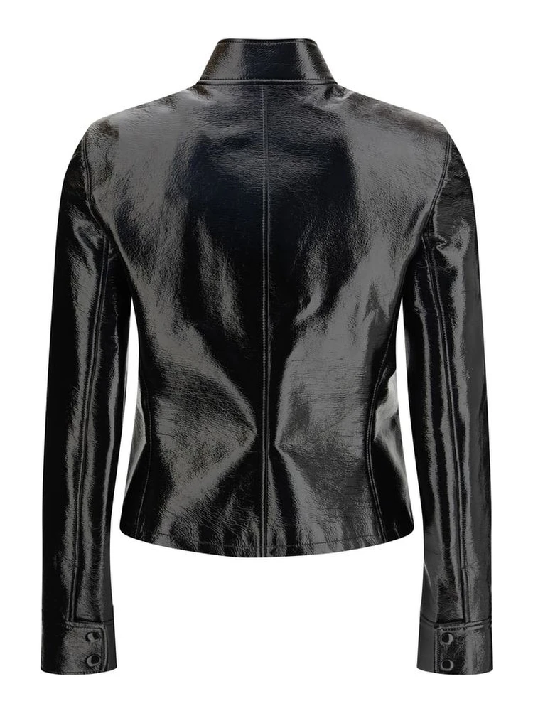 Black Cotton Full-Length Jacket alternative