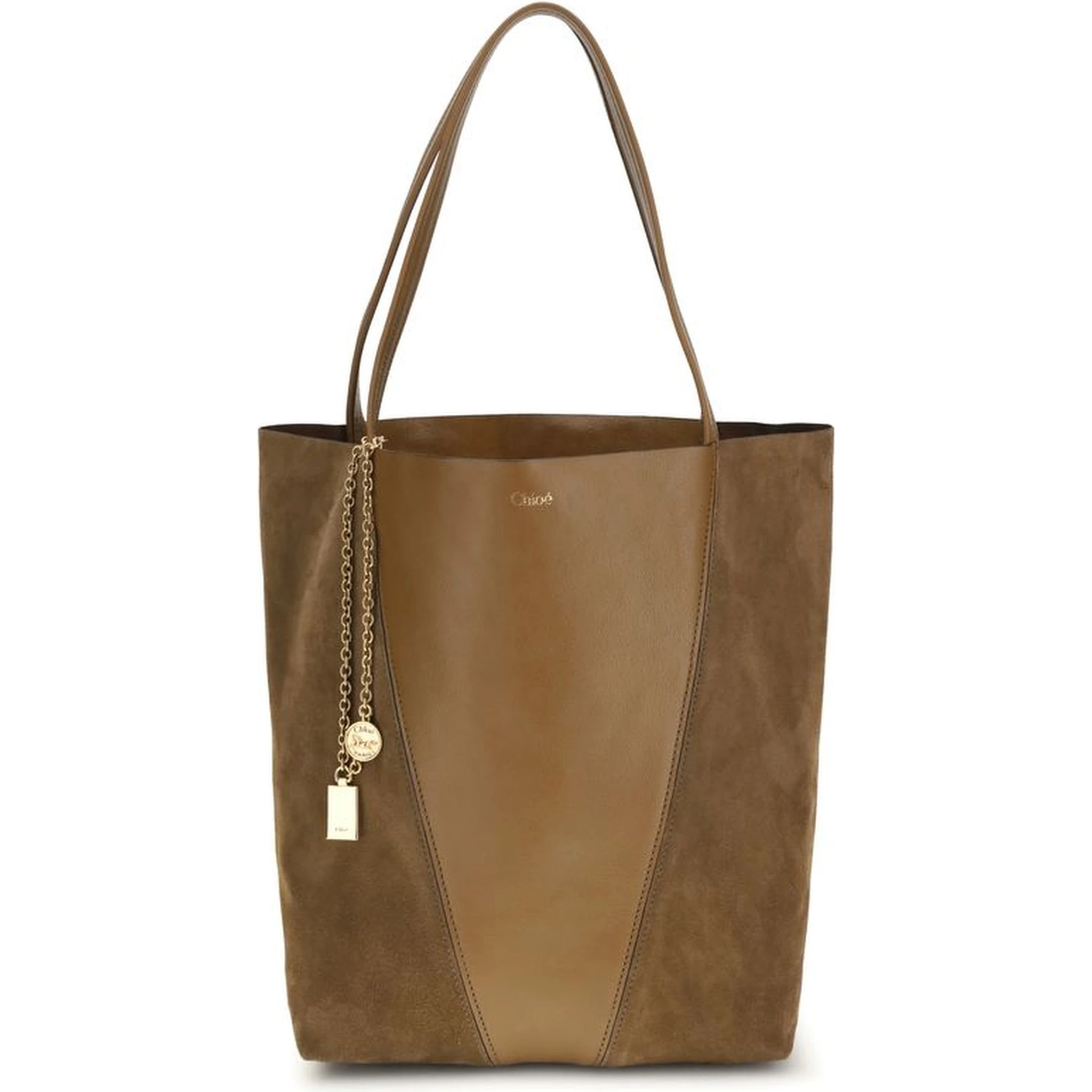 Beige Leather Shoulder Bag
