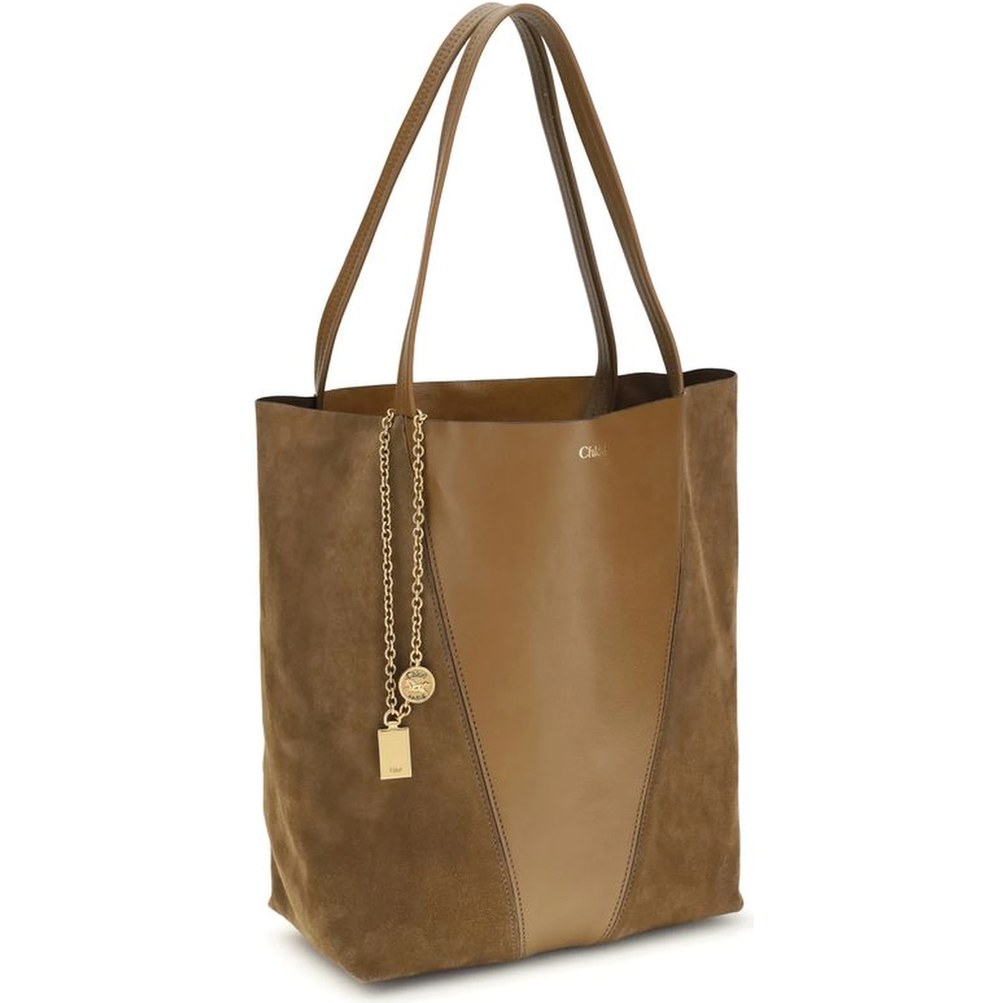 Beige Leather Shoulder Bag