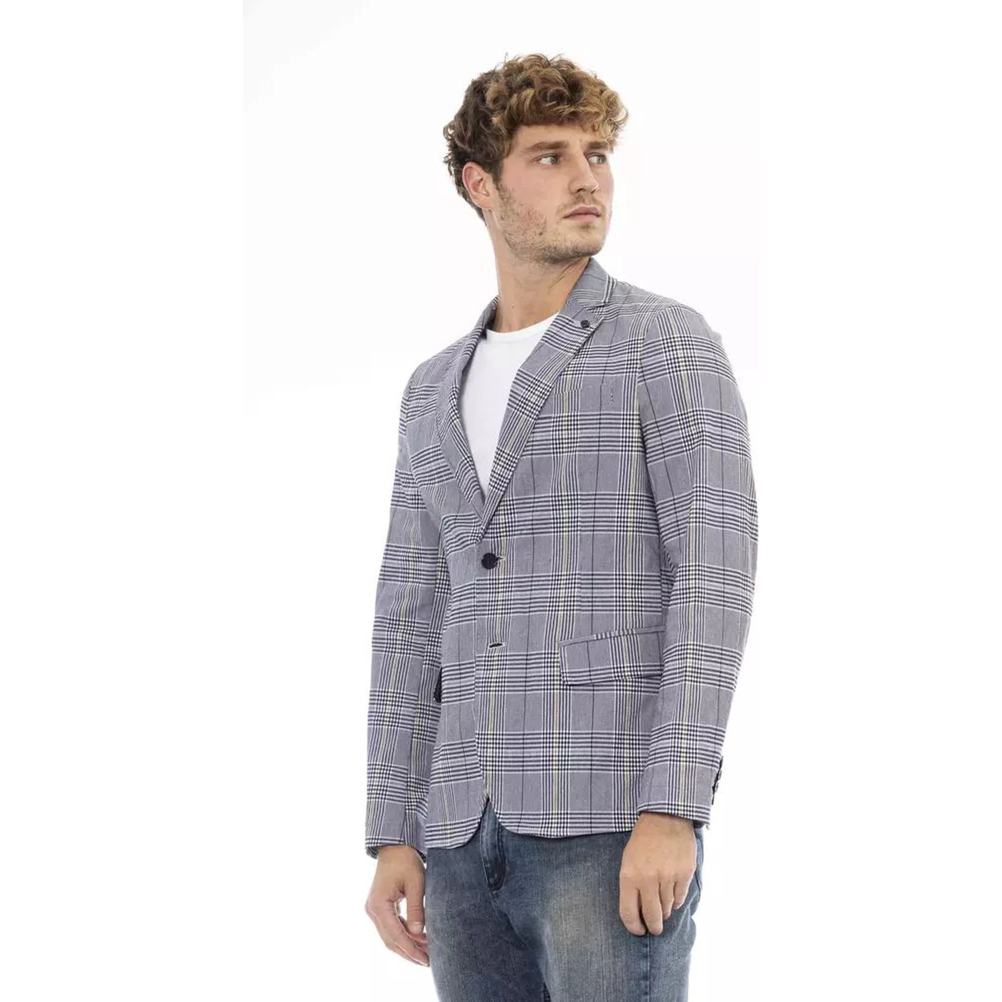 Blue Polyester Blazer