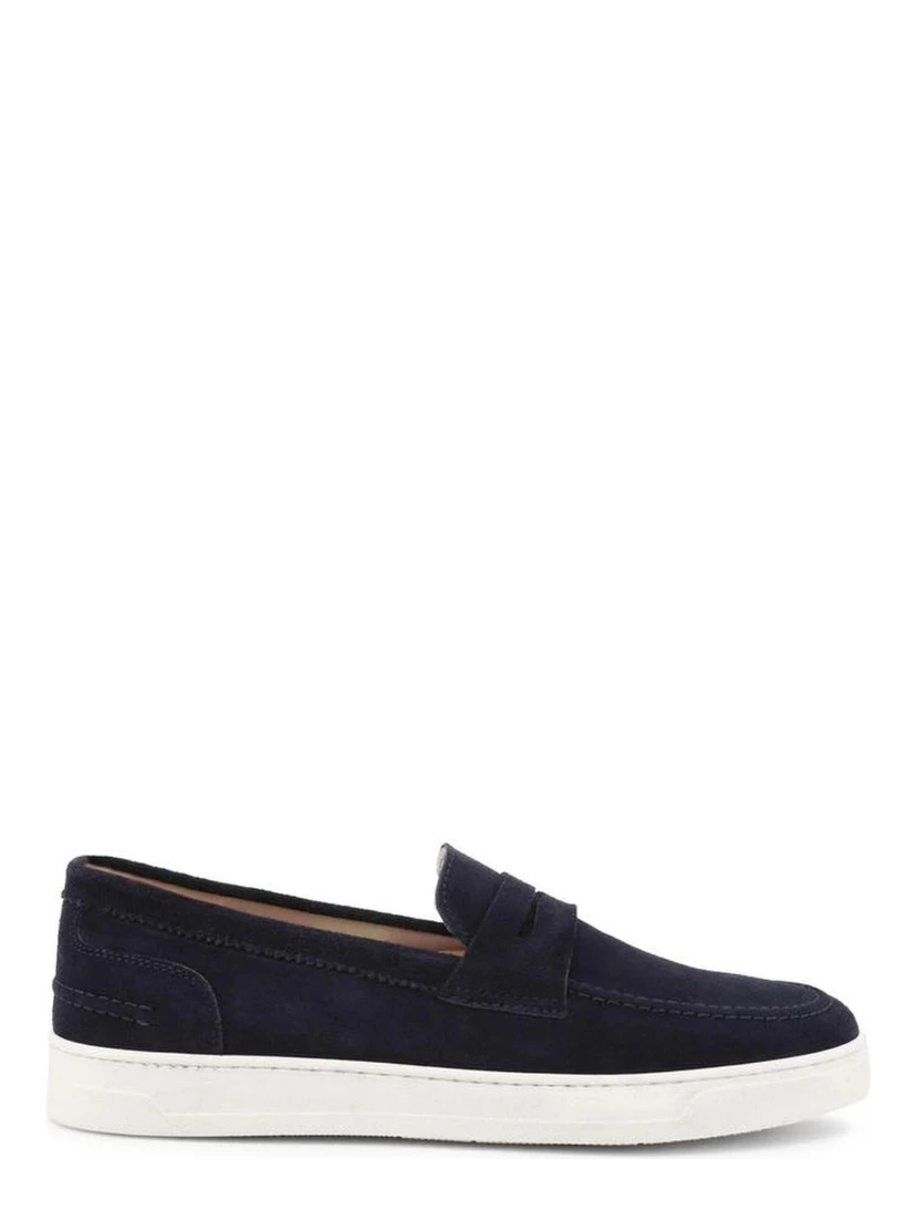 Blue Leather Moccassin