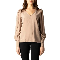 Beige Silk Blouse
