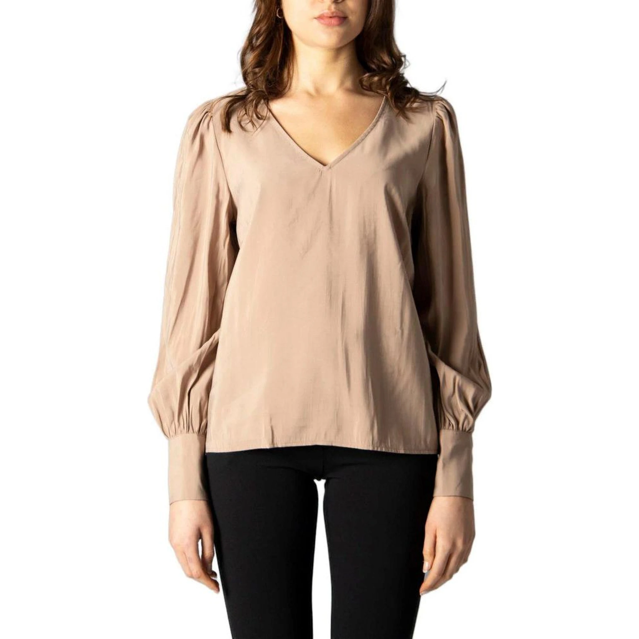 Beige Silk Blouse