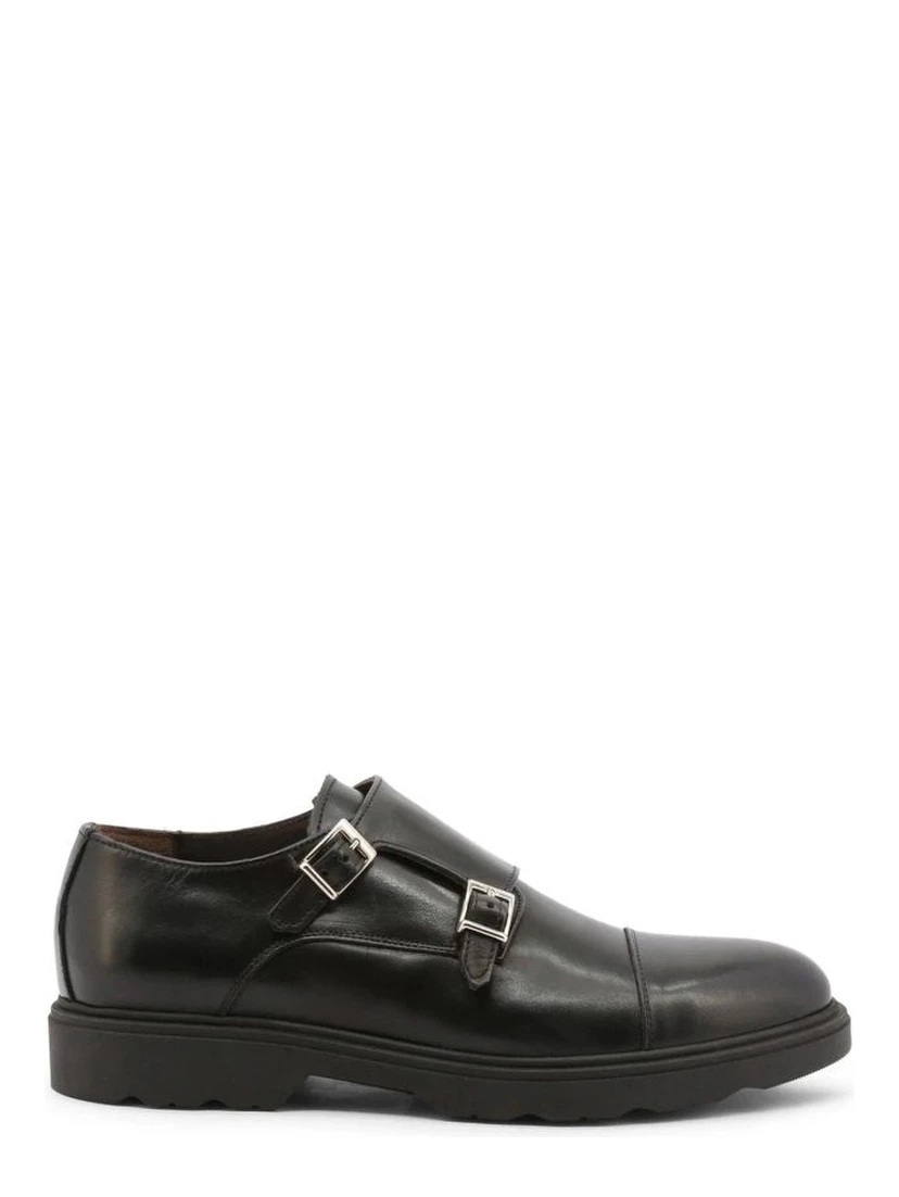 Black Leather Slip-On Loafers
