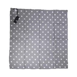 Blue Polka Dot Silk Square Foulard 91.5cm x 89.5cm Scarf