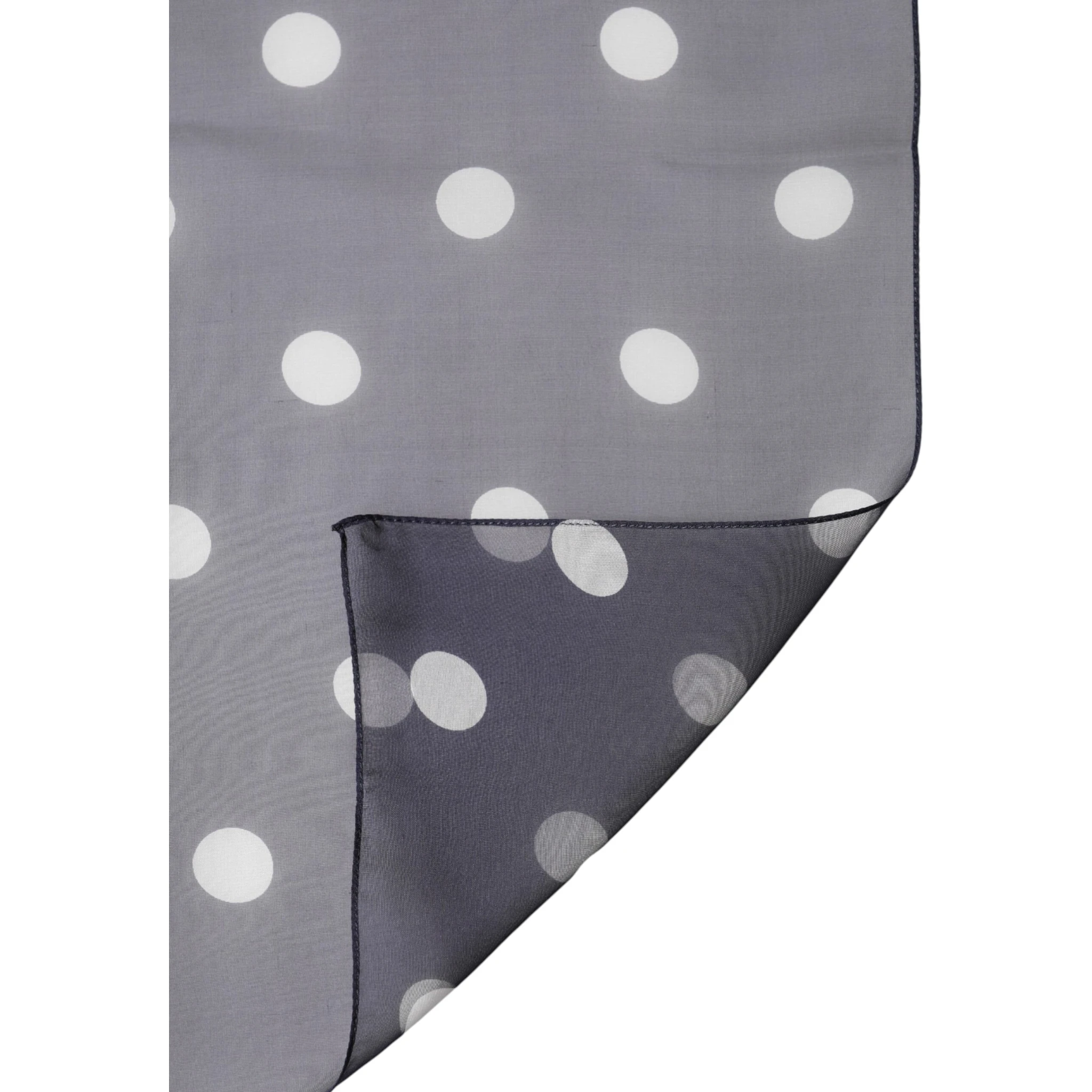 Blue Polka Dot Silk Square Foulard 91.5cm x 89.5cm Scarf