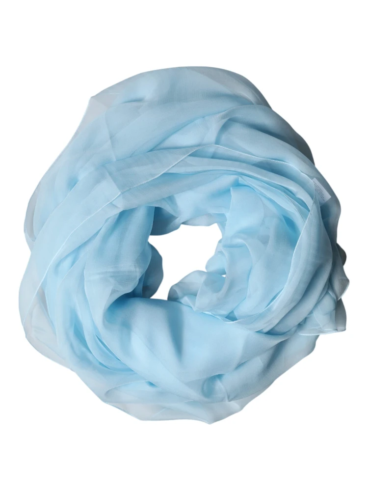 Light Blue Stole Silk Neck Wrap Shawl Scarf
