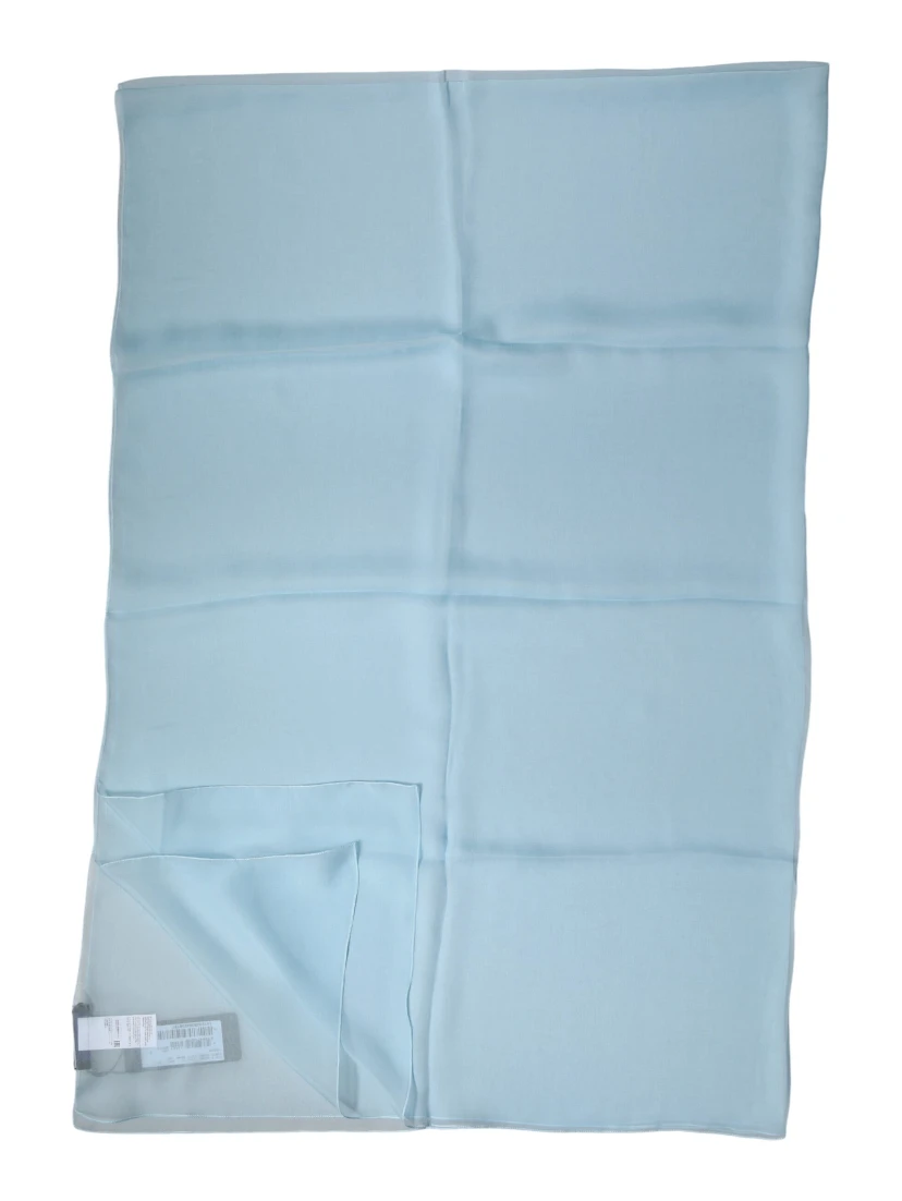 Light Blue Stole Silk Neck Wrap Shawl Scarf