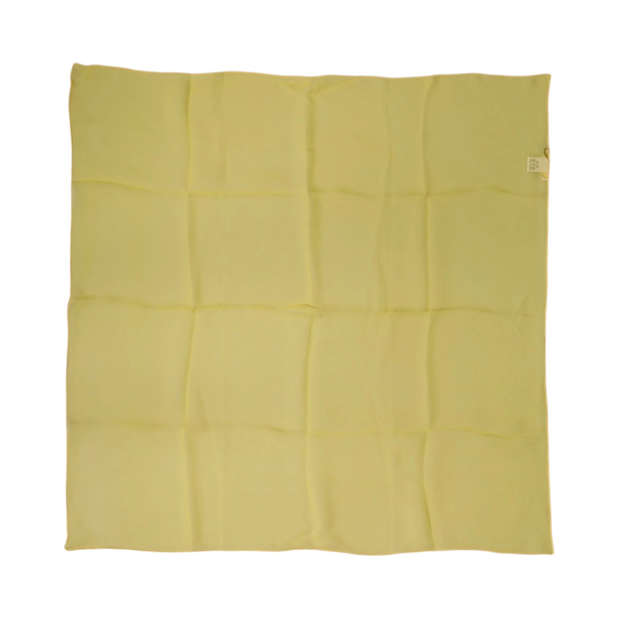 Yellow Silk Neck Wrap Square Foulard Scarf