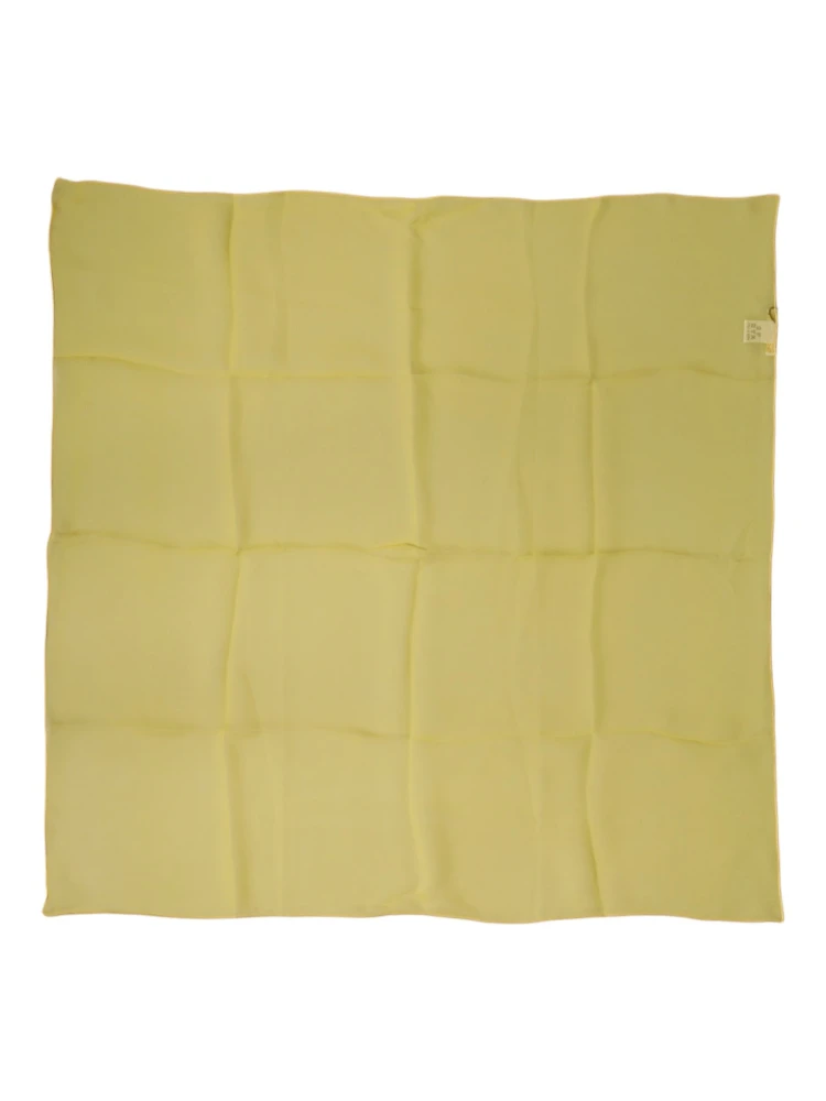 Yellow Silk Neck Wrap Square Foulard Scarf alternative