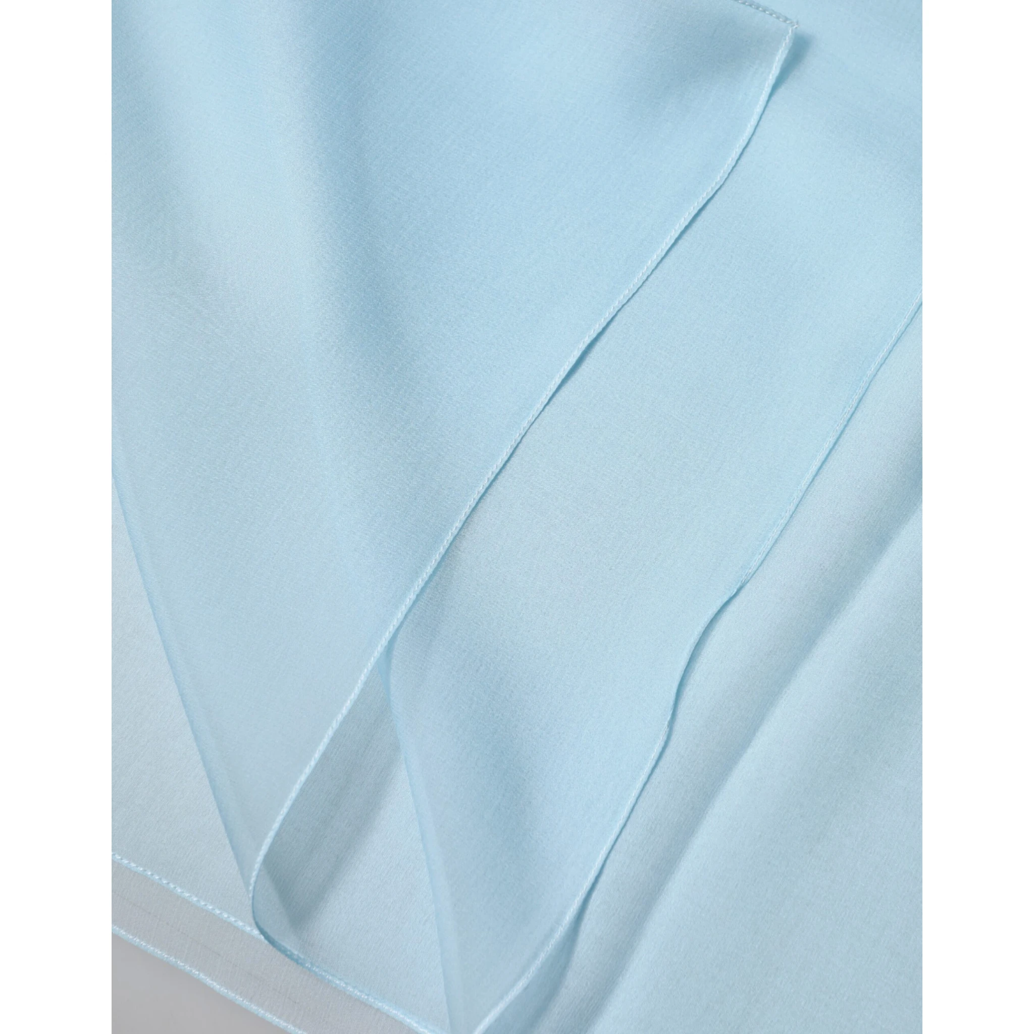 Light Blue Stole Silk Neck Wrap Shawl Scarf