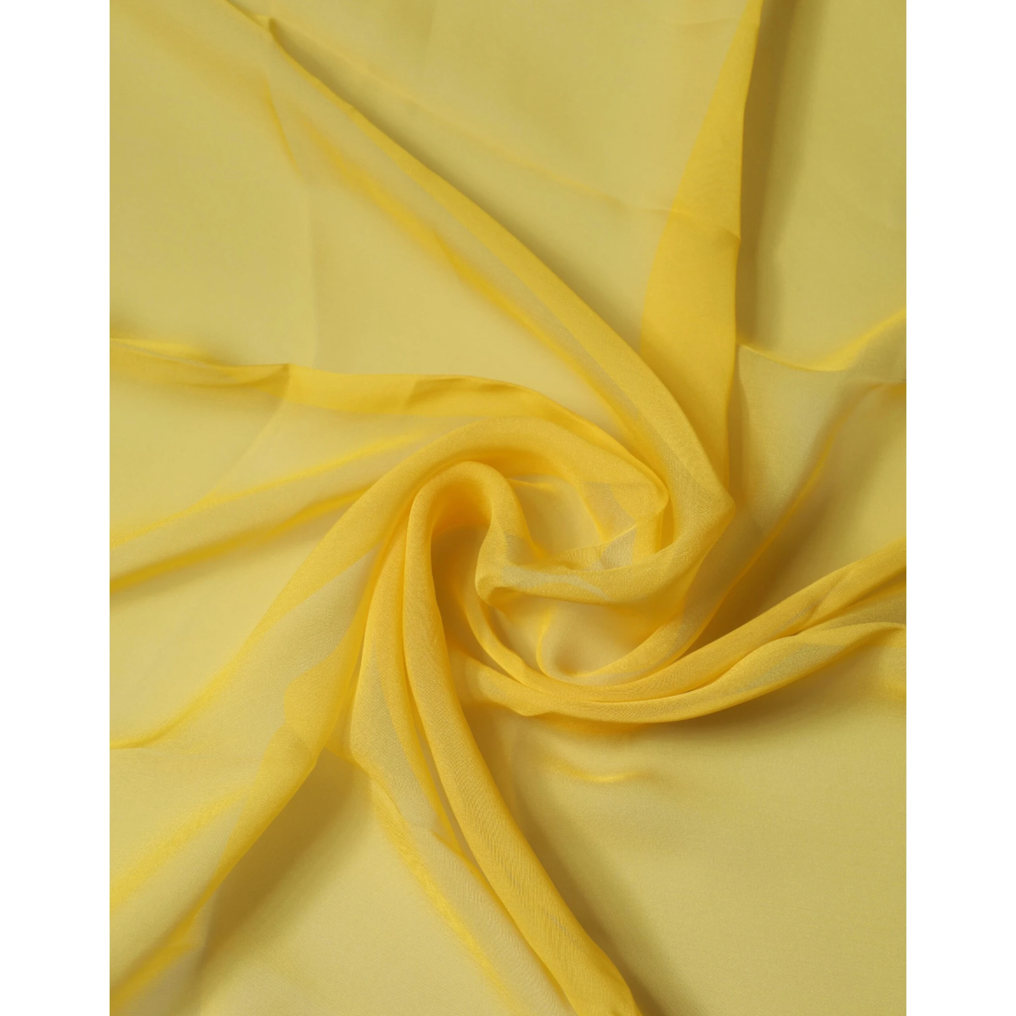 Yellow Silk Neck Wrap Square Foulard Scarf