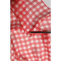 Red Checkered Plaid Neck Wrap Shawl  Scarf