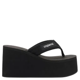 Black Polyamide Platform Sandals