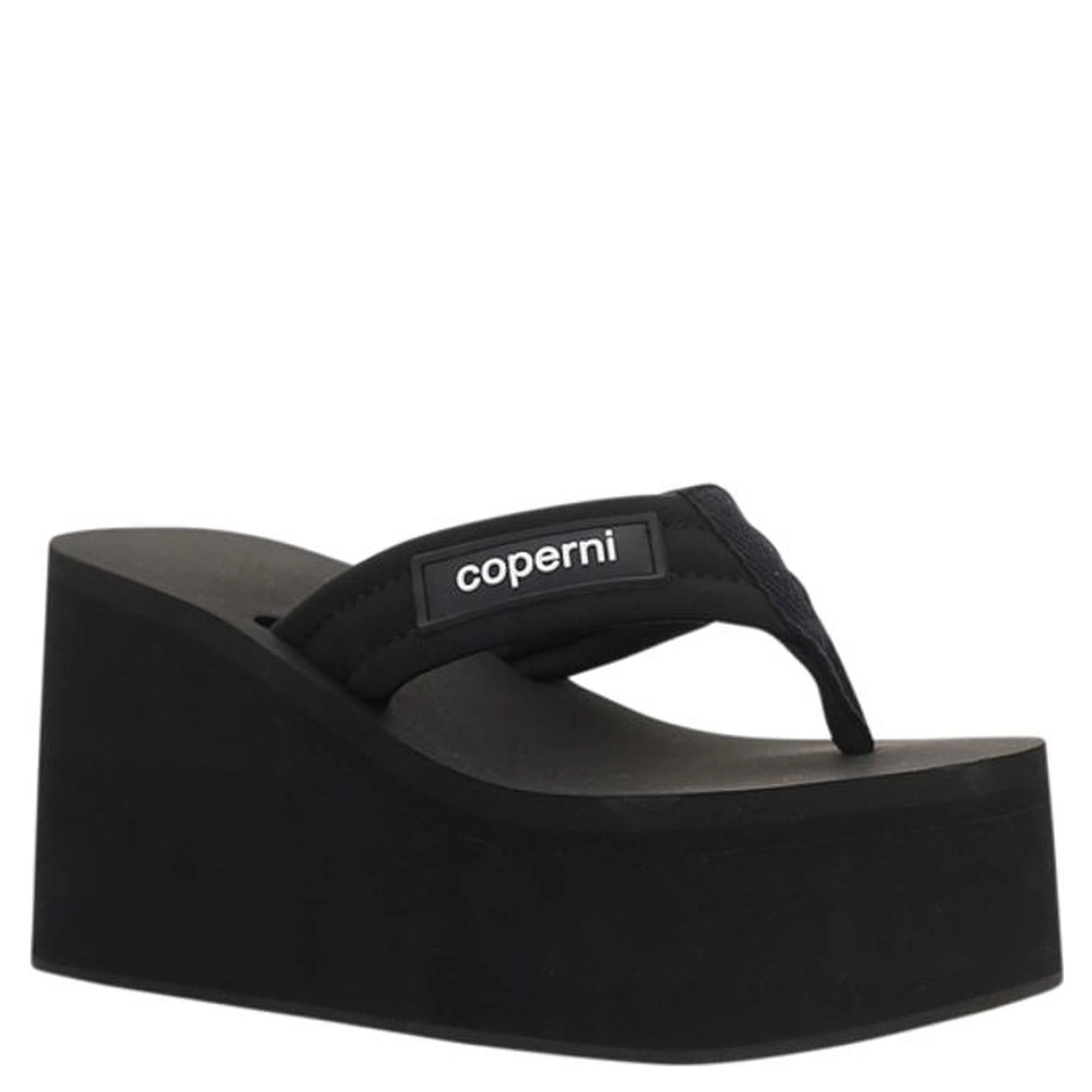 Black Polyamide Platform Sandals