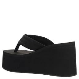 Black Polyamide Platform Sandals