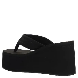 Black Polyamide Platform Sandals