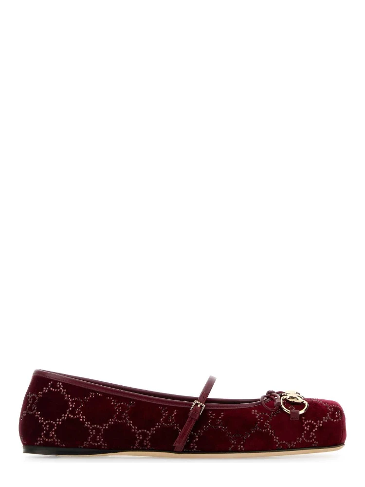 Horsebit pattern ballet flats