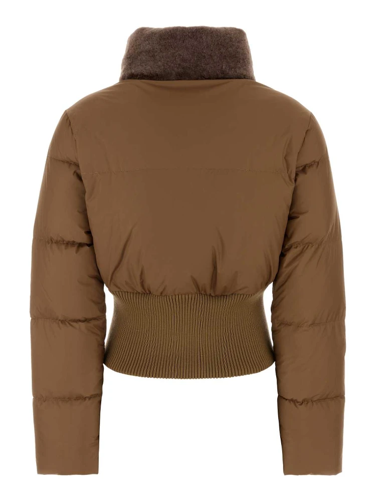 Short Padded Down Jacket With Shearling Collar alternative