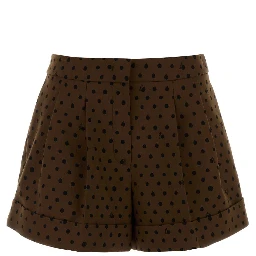 Printed stretch wool blend shorts – G&B