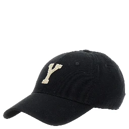 Black Baseball Cap with Maxi Logo on the Front in Cotton Man