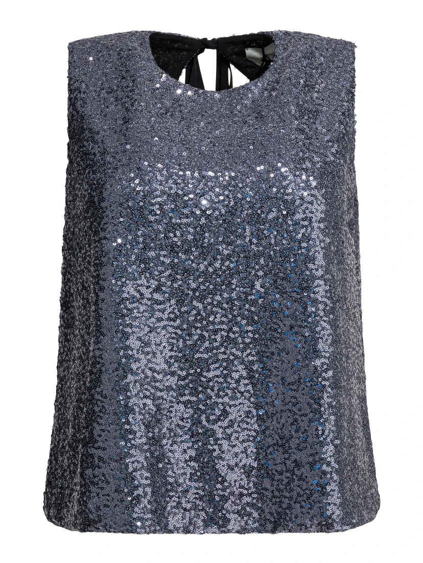 Sequined A-line top