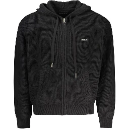 Black Cotton Cardigan