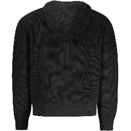 Black Cotton Cardigan