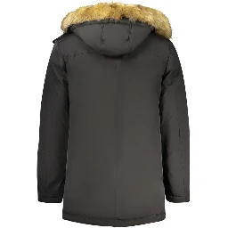 Black Polyester Mens Jacket