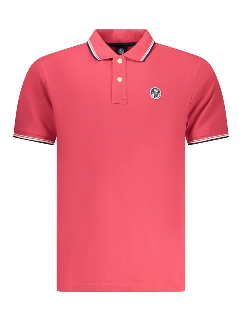 Red Cotton Men Polo