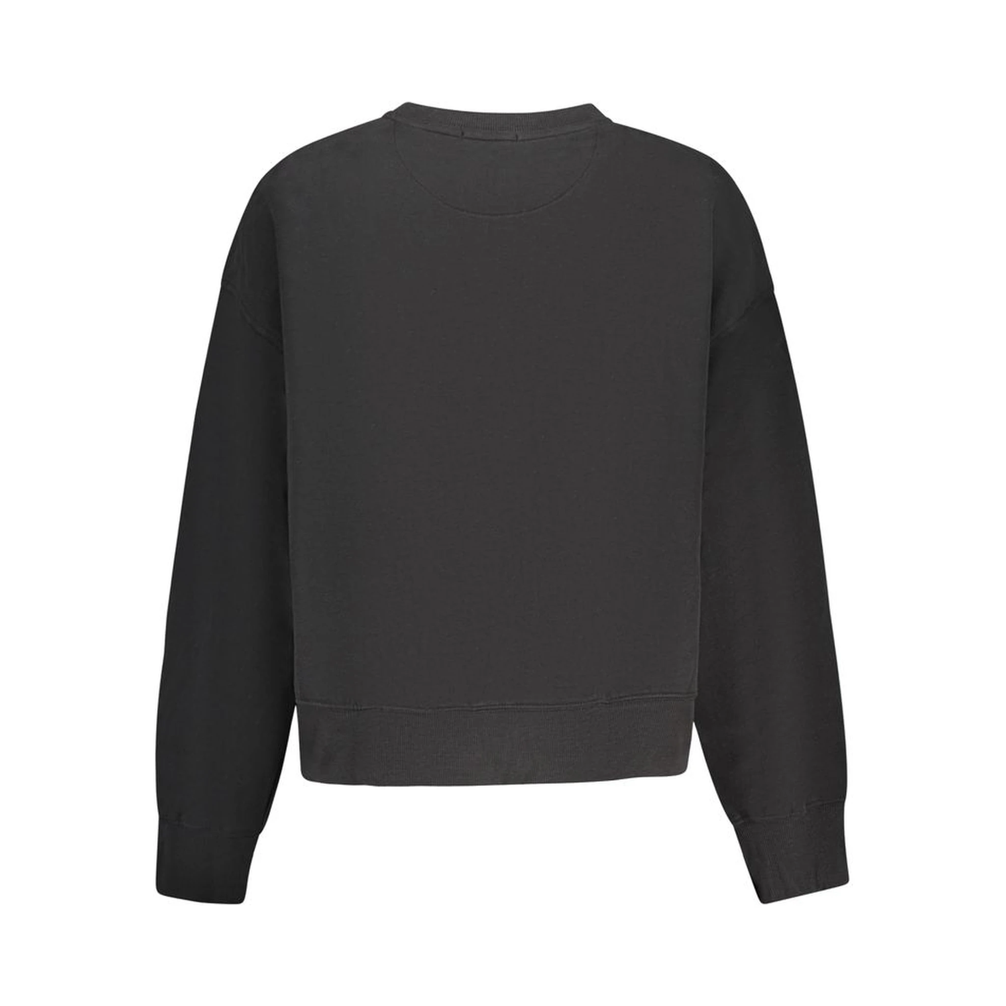 Black Cotton Women Sweatshirt
