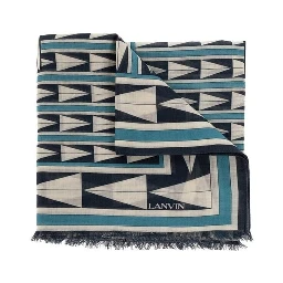 Blue Wool Scarf