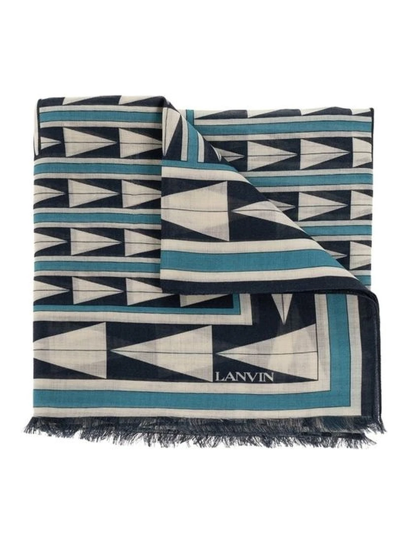 Blue Wool Scarf